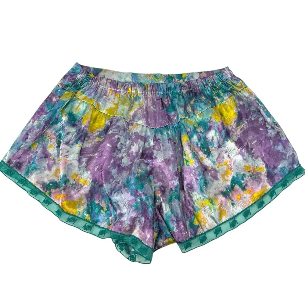 Yitty Women's‎ Sattin Lizzo Pretty Flowy  Floral Short Water Color Size XL 0054
